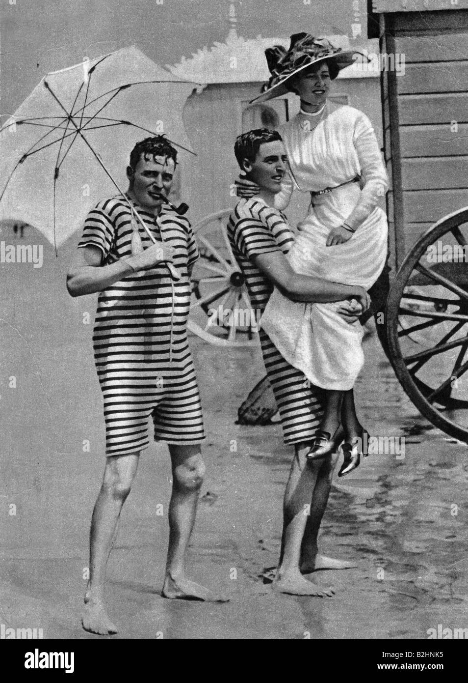 Baignade, mode, Ostende, vers 1900, Banque D'Images
