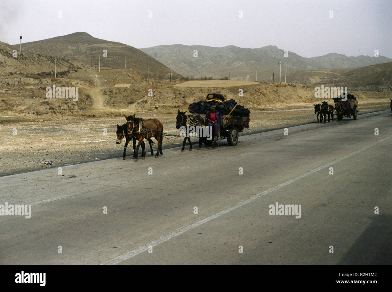 Géographie / voyages, Chine, transport / transport, transport du charbon par chariot, années 1970, Banque D'Images