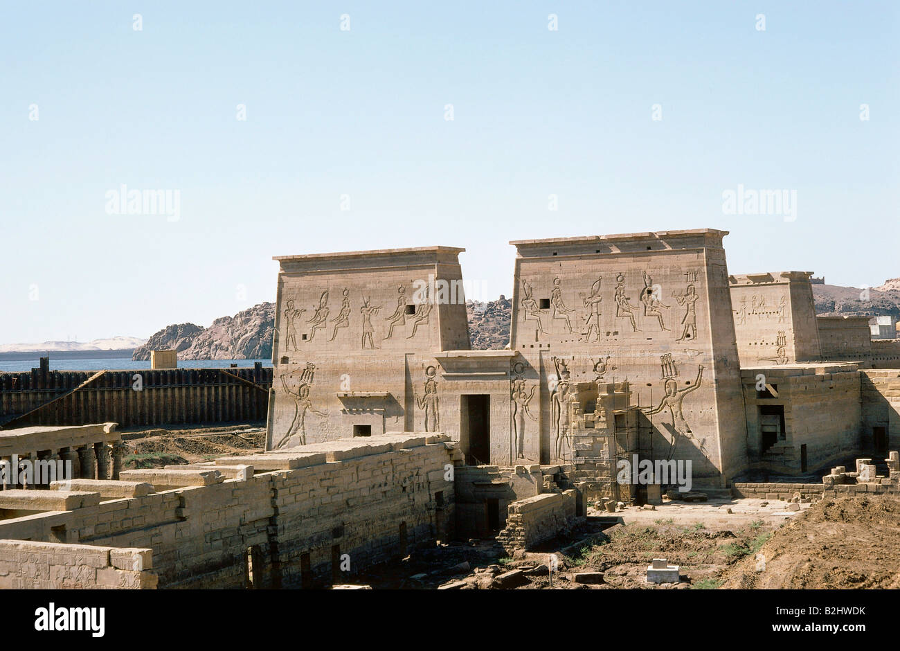 Géographie/voyages, Egypte, Philae, relocalisation 1977 - 1980, Banque D'Images