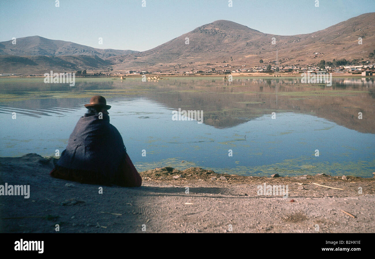 Géographie / voyages, Pérou, paysages, lac Titicaca, 1964, Banque D'Images