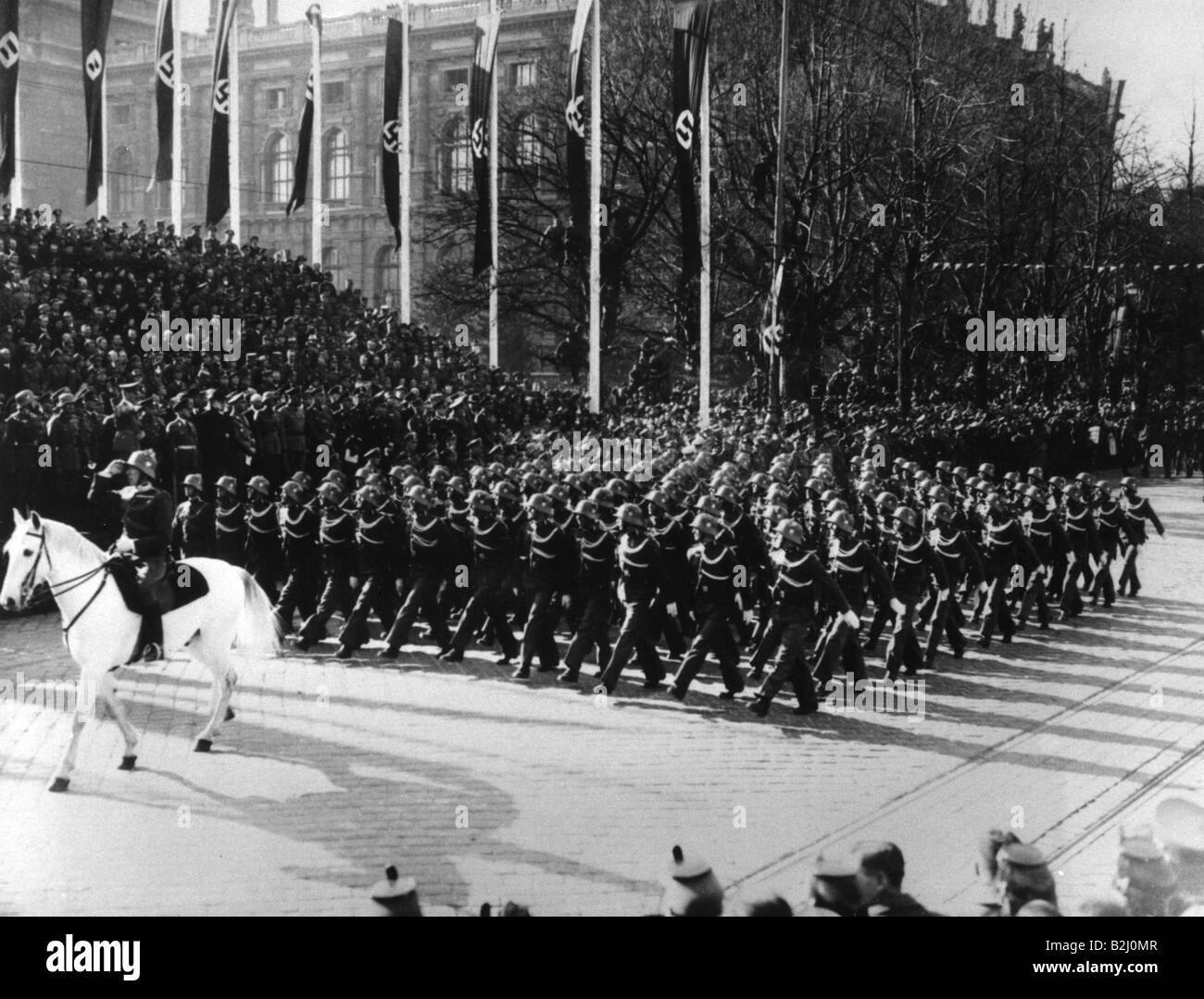 Nazisme / socialisme national, politique, annexion de l'Autriche 1938, défilé du Bundesheer
