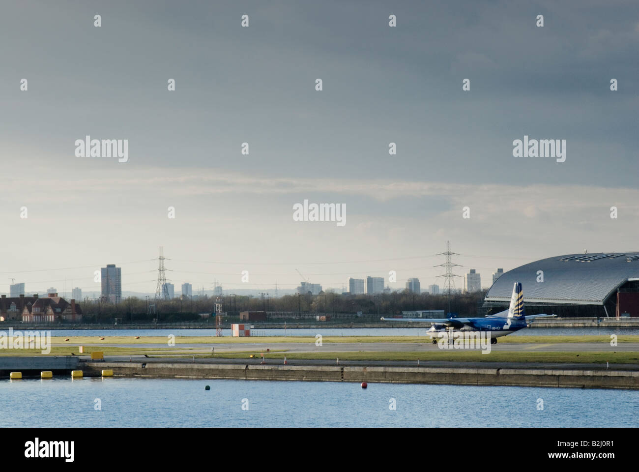 L'aéroport de London City, East London, UK Banque D'Images