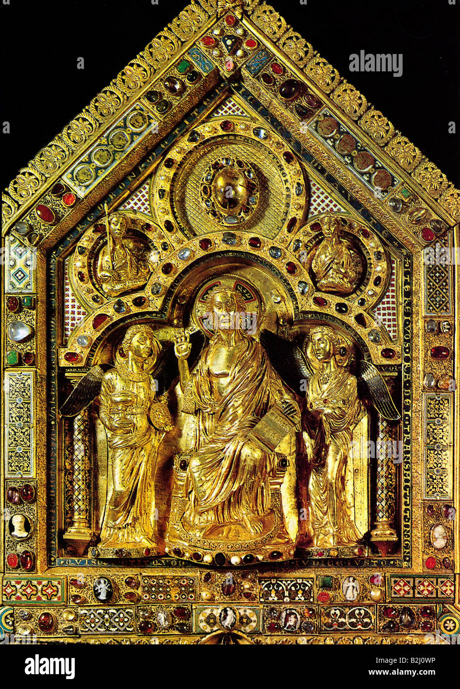 Magi, figures bibliques, Sanctuaire des Trois rois, vers 1181 - 1220, Nicholas de Verdun, Christ en tant que juge, détail, cathédrale de Cologne, Banque D'Images