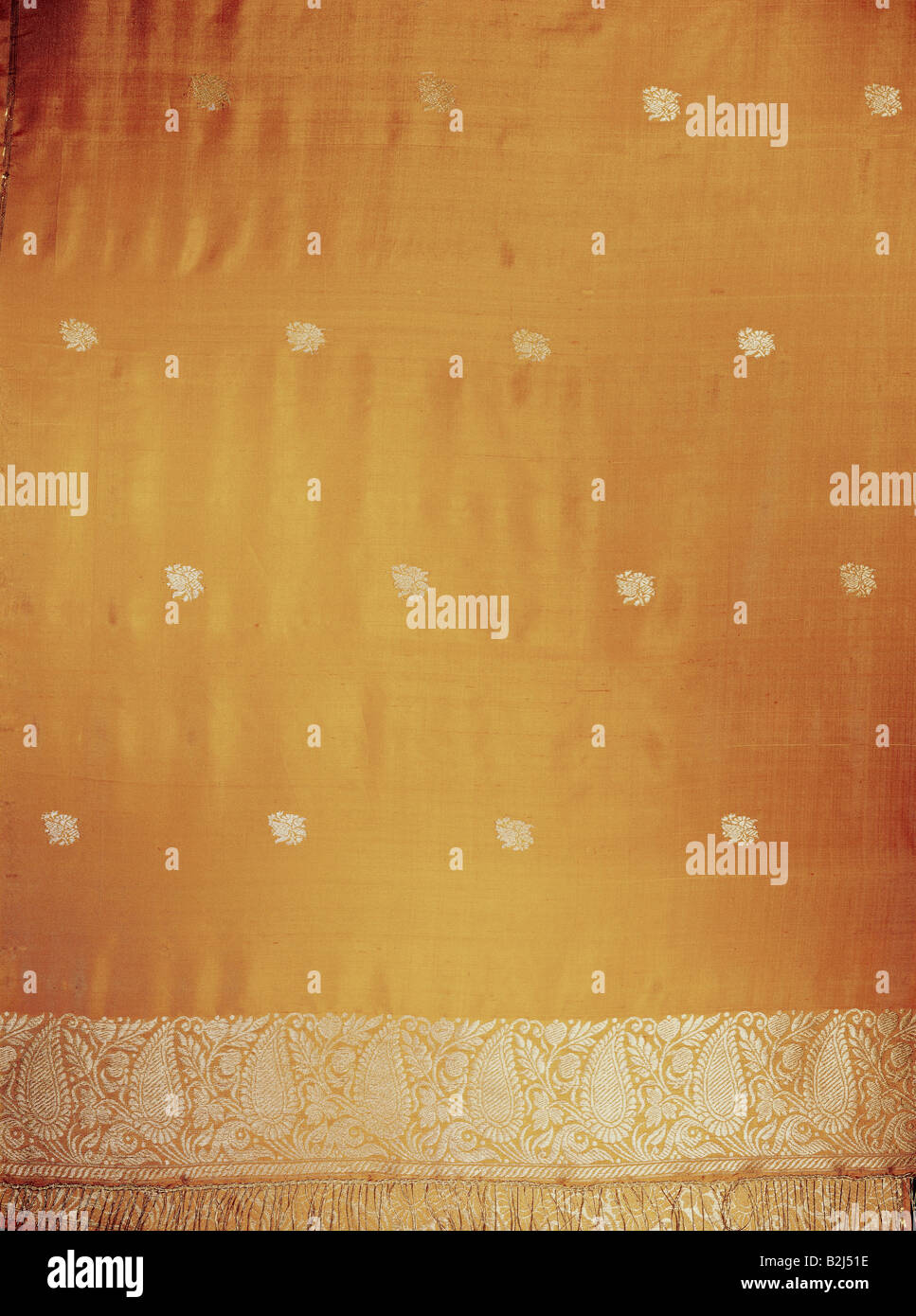 Textile / tissu, écharpe, soie, Varanasi, Inde, vers 1970, Banque D'Images