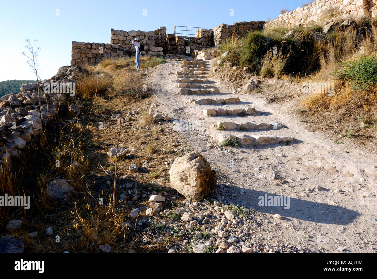 Les plaines côtières du sud Israël Région Lakis Tel Lakish site archéologique Banque D'Images