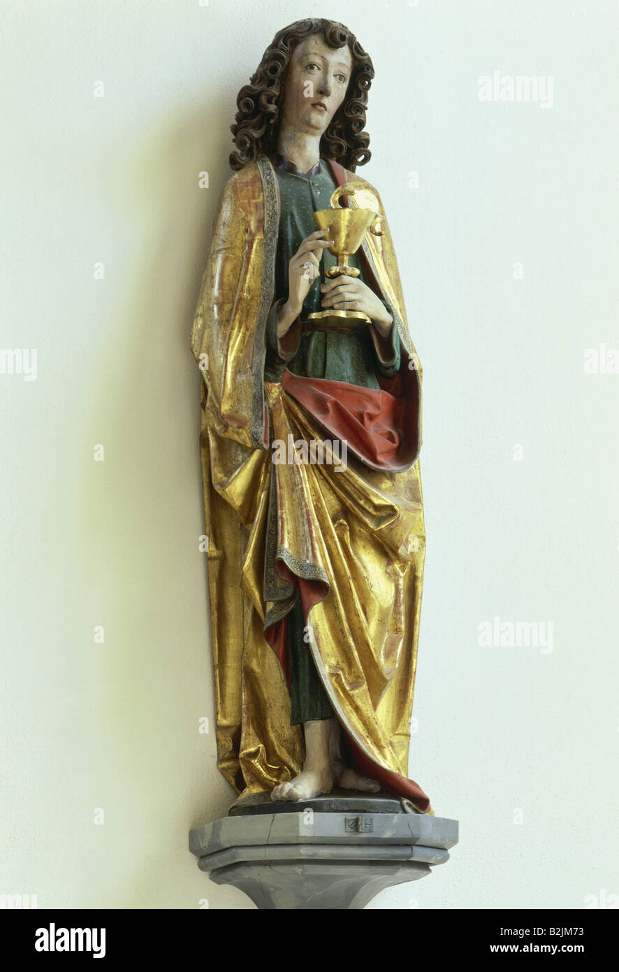 Jean, + vers 101, Apôtre, évangéliste, Saint, statue, bois, par Tilman Riemenschneider (1460 - 7.7.1531), église Saint-Veit, Ifhofen, Bavière, Allemagne, , Banque D'Images