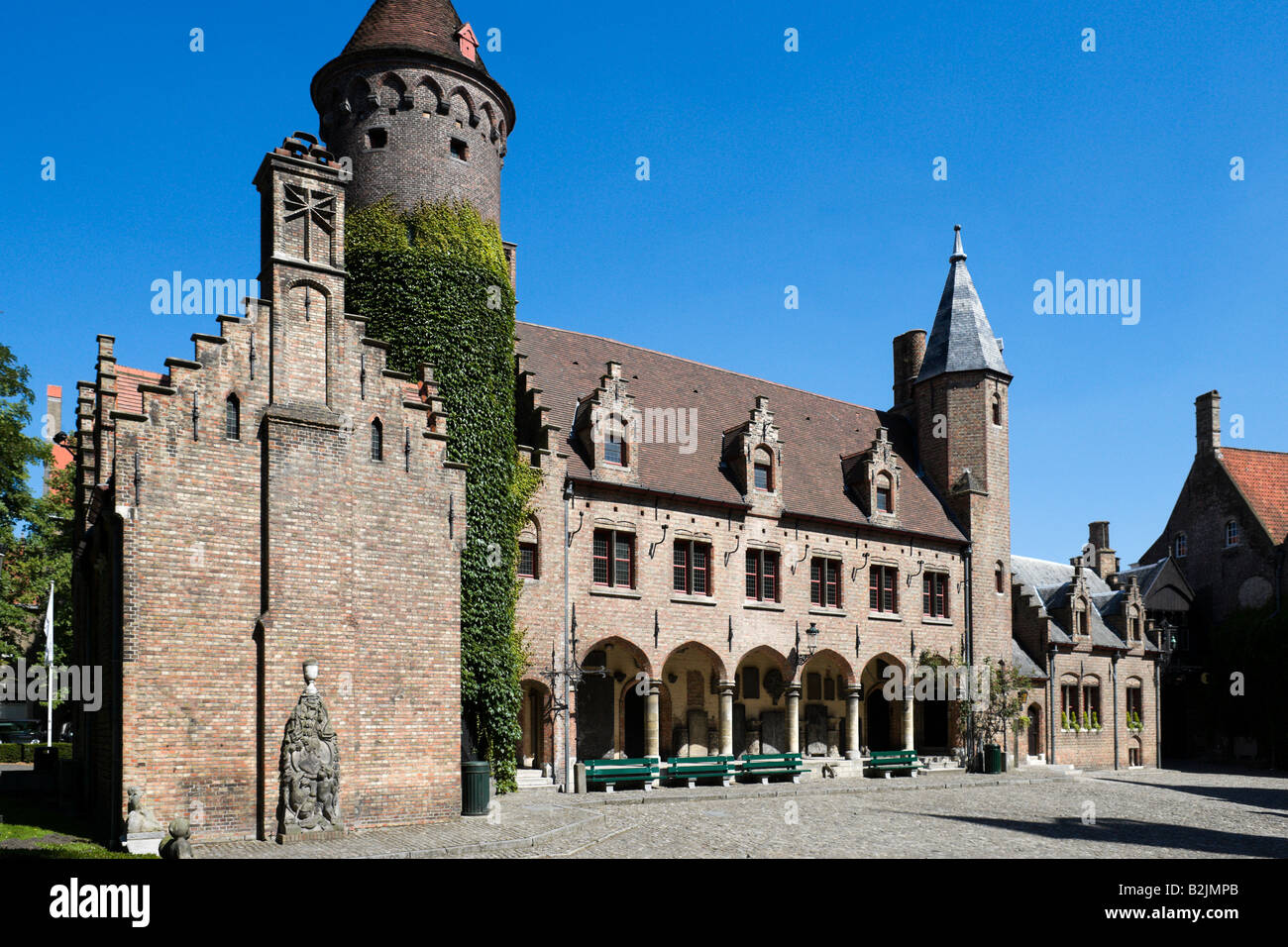 Partie de la musée Gruuthuse dans le centre de la vieille ville, Bruges, Belgique Banque D'Images