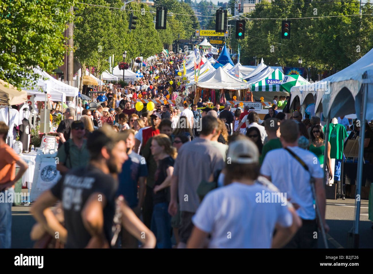 West Seattle festival d'été 2008 Foire de rue Banque D'Images