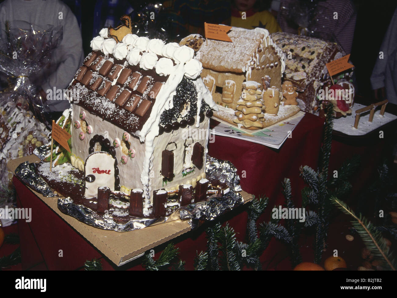 Noël, pâtisserie, maison de gâteau au poivre, concours de boulangerie, Munich, Allemagne, 8.12.1994, Banque D'Images
