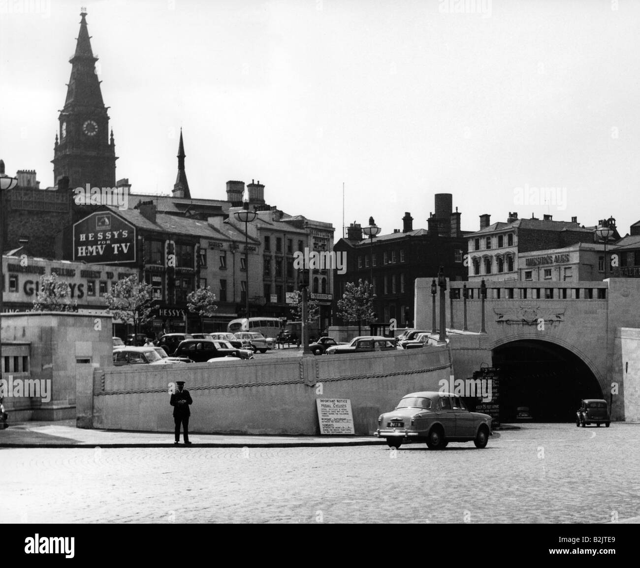 Géographie / voyages, Grande-Bretagne, Angleterre, villes, Liverpool, bâtiments, tunnel Mersey, années 60, Banque D'Images