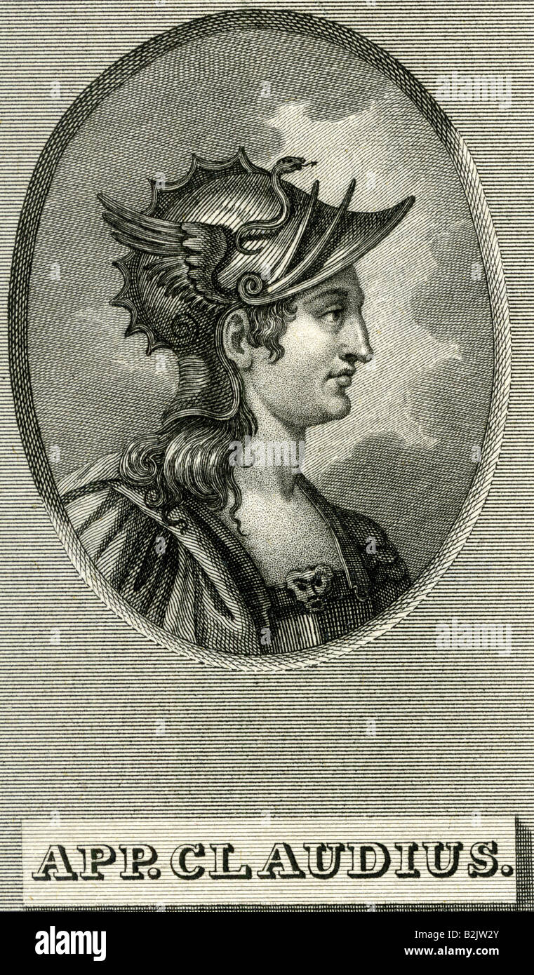 Appius Claudius Caudex, chef militaire romain, consul (264 av. J.-C.), sénateur, portrait, gravure, Banque D'Images