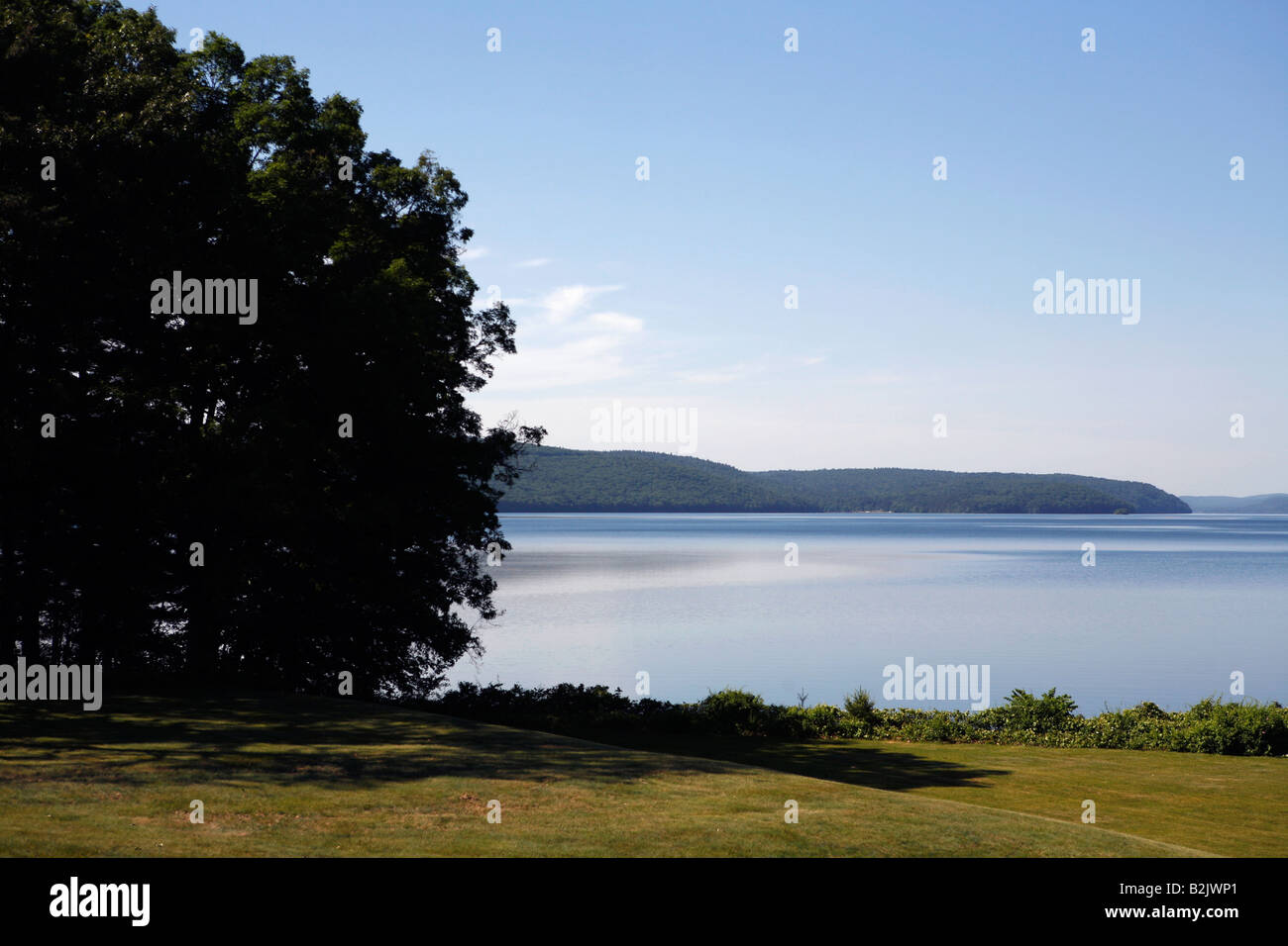 Réservoir à niveau du chemin Quabbin, l'approvisionnement public en eau pour la ville de Boston Banque D'Images