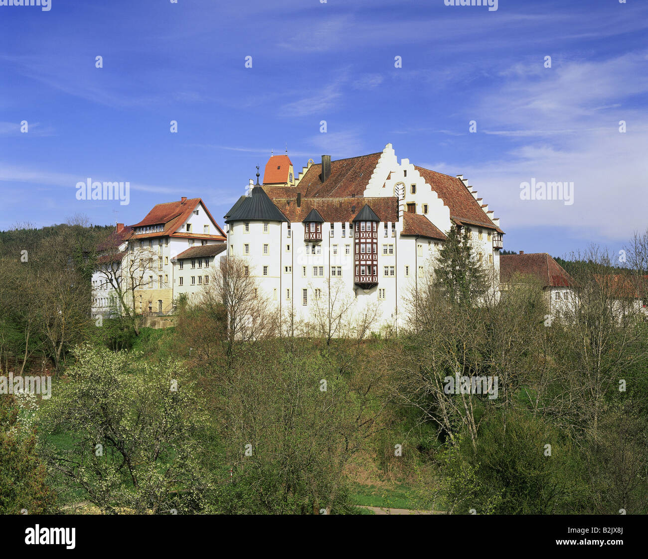 Géographie / voyage, Allemagne, Bade-Wurtemberg, Tengen, châteaux, Blumenfeld château, construit : 16e siècle, vue extérieure, Additional-Rights Clearance-Info-Not-Available- Banque D'Images