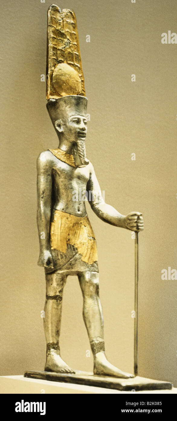 Les beaux-arts, l'ancien monde, l'Égypte, la sculpture, le dieu Amon-Rê, statuette, vers 900 avant J.-C., British Museum, Londres, l'artiste a le droit d'auteur , de ne pas être effacé Banque D'Images