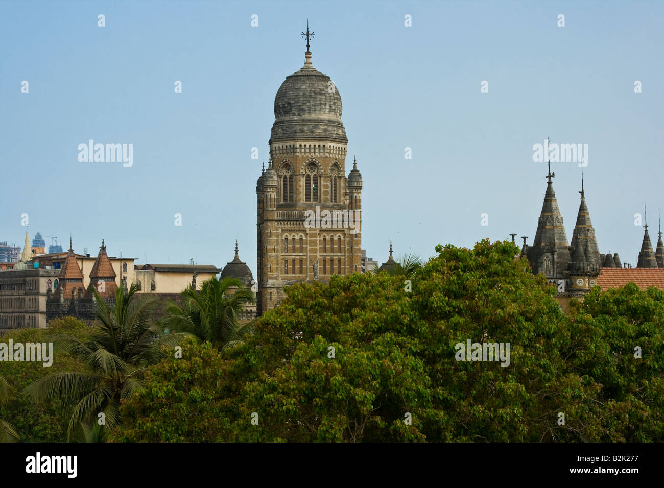 CST Gare Chhatrapati Shivaji de Mumbai Inde Banque D'Images