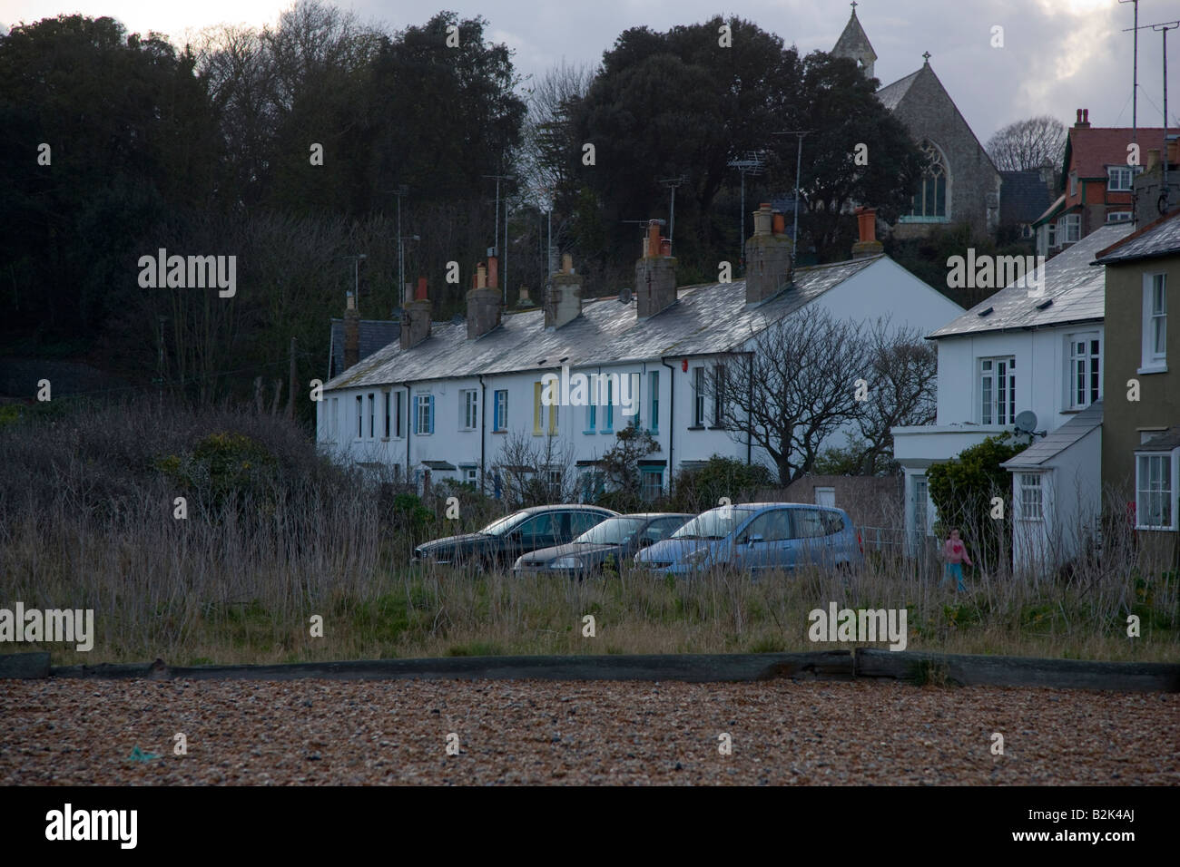 Gîtes de charme en nuit dans Kent Kingsdown Banque D'Images