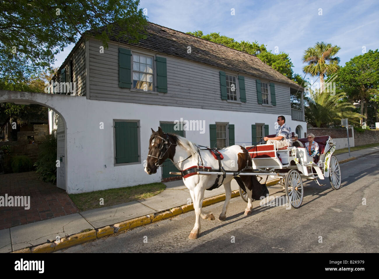 Plus ancienne maison, St Augustine, Floride Banque D'Images