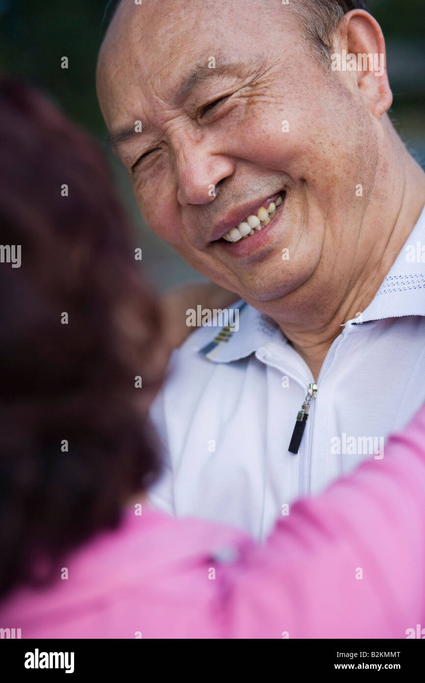 Close-up of a senior man smiling Banque D'Images
