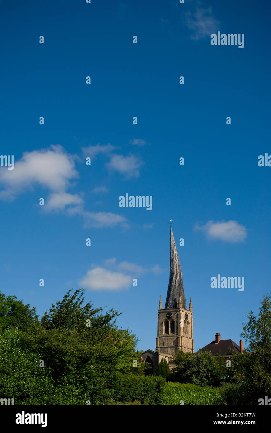 The crooked Spire à Chesterfield, Derbyshire, Royaume-Uni Banque D'Images