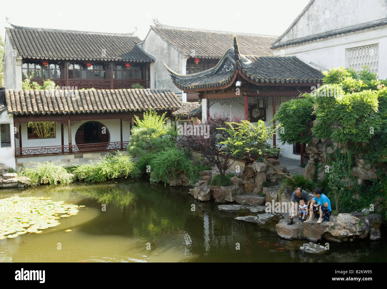 La Chine, Suzhou, le Jardin du Maître des Filets Banque D'Images