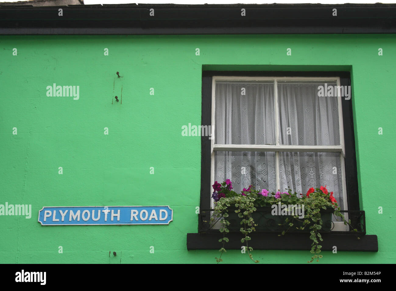 Avant de green house en Plymouth Road, Newton Abbot, Devon, Angleterre Banque D'Images