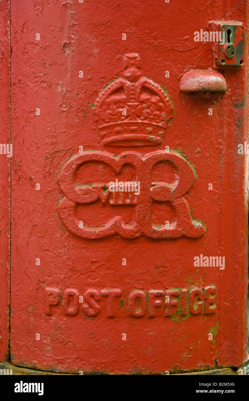 Édouard VIII cypher sur postbox Tobermory Mull Banque D'Images