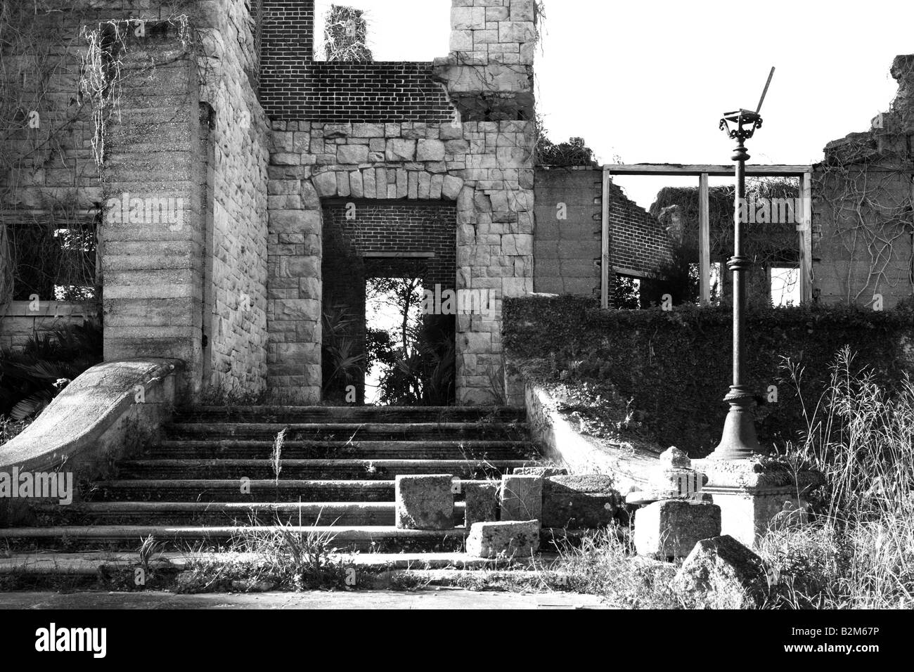 Ruines de l'hôtel particulier DORMEUR SUR CUMBERLAND ISLAND FLORIDA UNITED STATES Banque D'Images