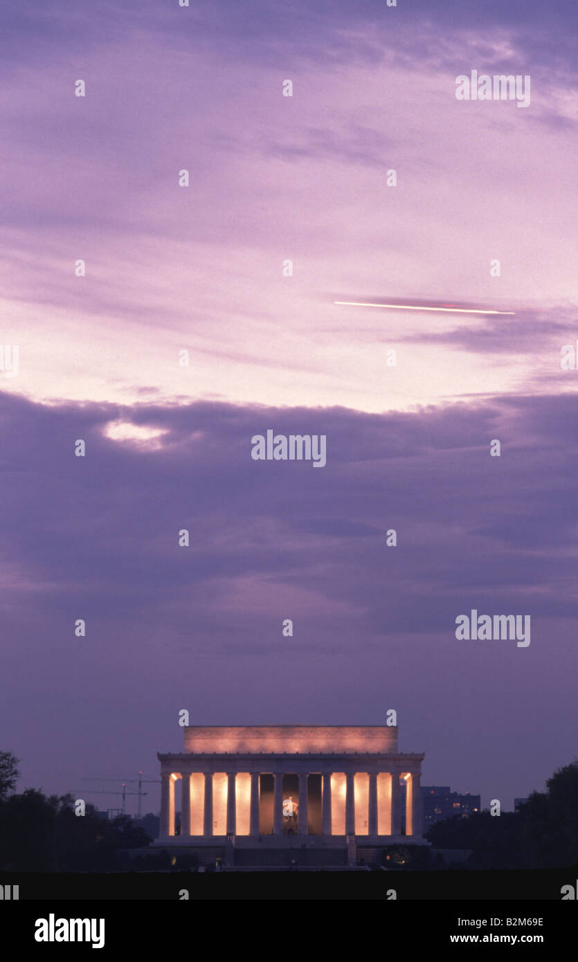 Lincoln Memorial et Reflecting Pool Washington DC United States Banque D'Images