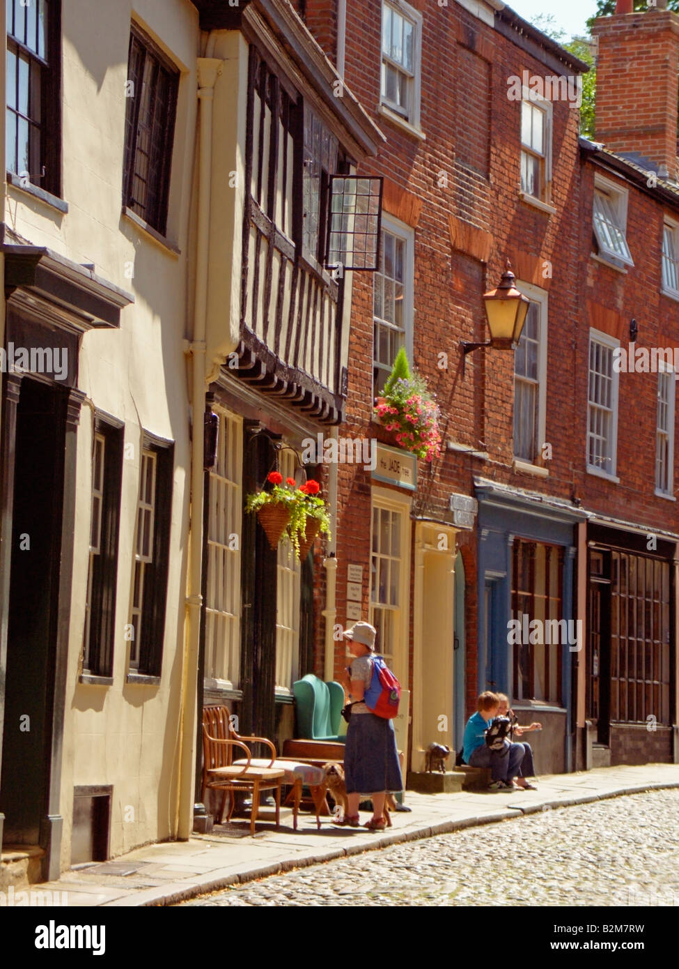 Elm Hill Tombland Norwich Norfolk Angleterre Grande-Bretagne Banque D'Images
