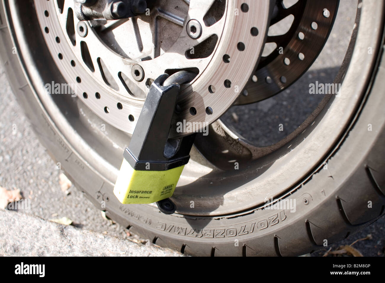 Verrou de sécurité à vélo Banque D'Images