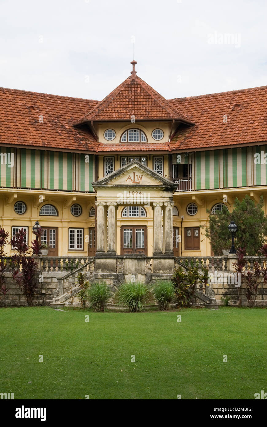 Le style Arts and Crafts Architecture de l'hôtel particulier Loke Alan restauré construit en 1924, Gurney Drive, Penang, Malaisie Banque D'Images
