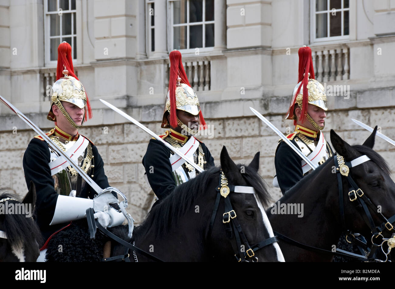 Sur Horse Guards Parade des Horse Guards, Whitehall, Londres Banque D'Images