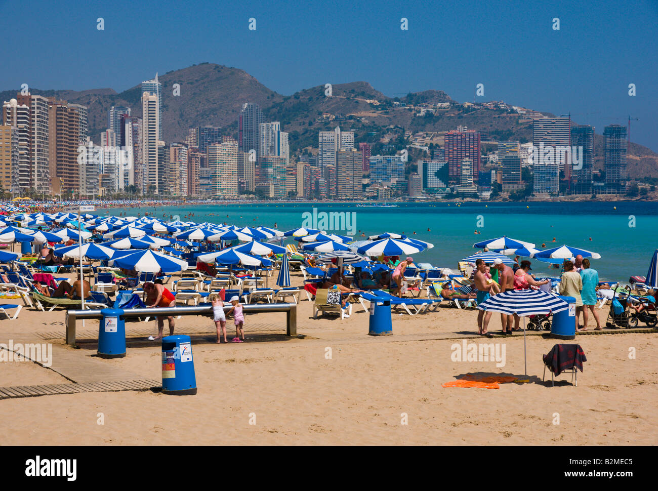 Costa Blanca Espagne Benidorm la plage Levante Banque D'Images