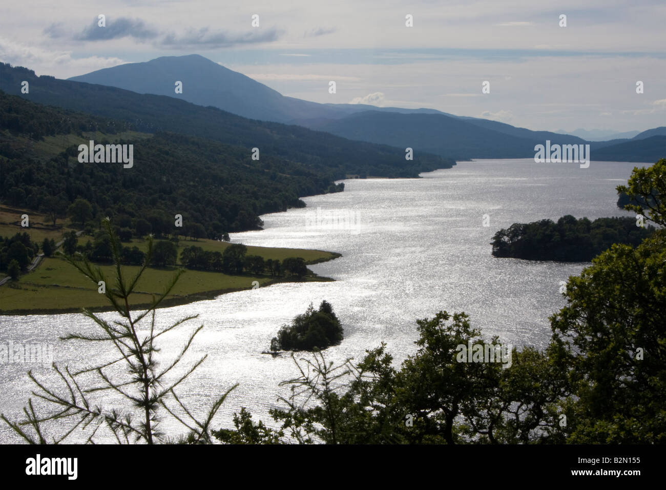 Voir la reine de Loch Tummel à Perth et Kinross, Scotland, UK Banque D'Images