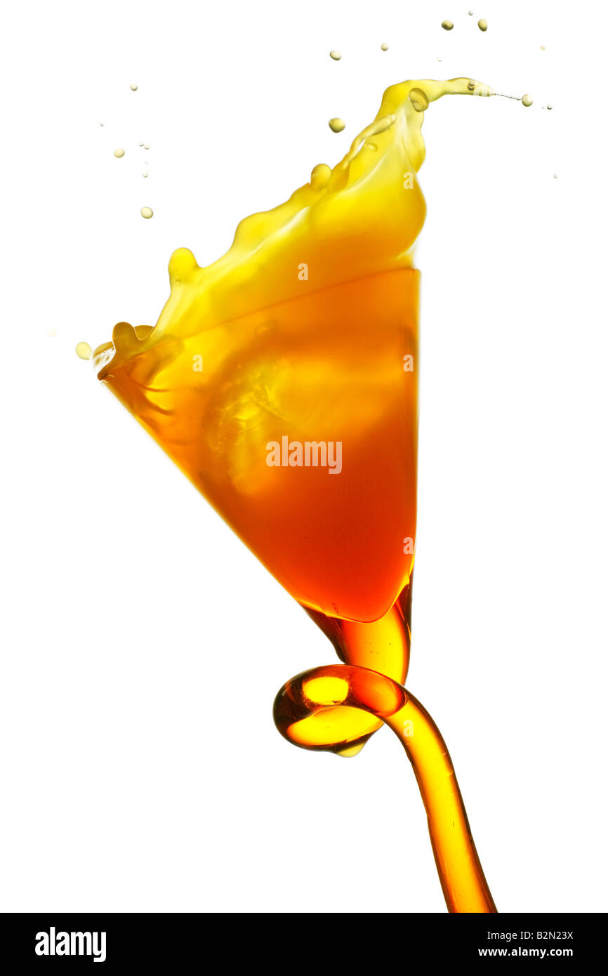 Jus d'orange avec une torsion et une touche Banque D'Images