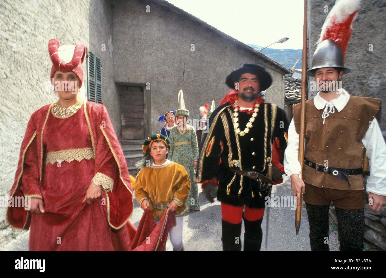 St. george fête, san giorio di Susa, Italie Banque D'Images