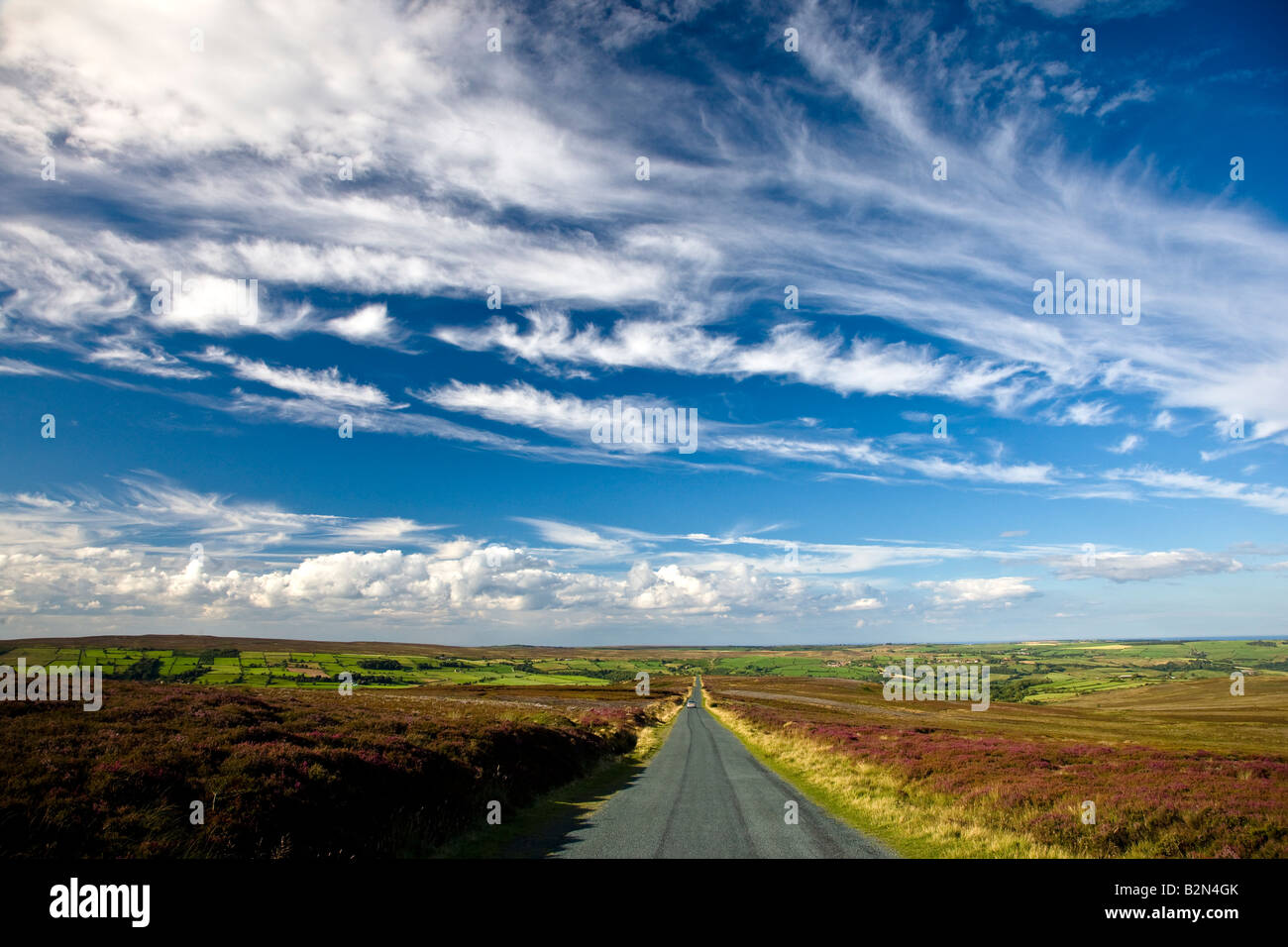La route de Lealholm à Rosedale voyage of Glaisdale Rigg North York Moors National Park Yorkshire Banque D'Images