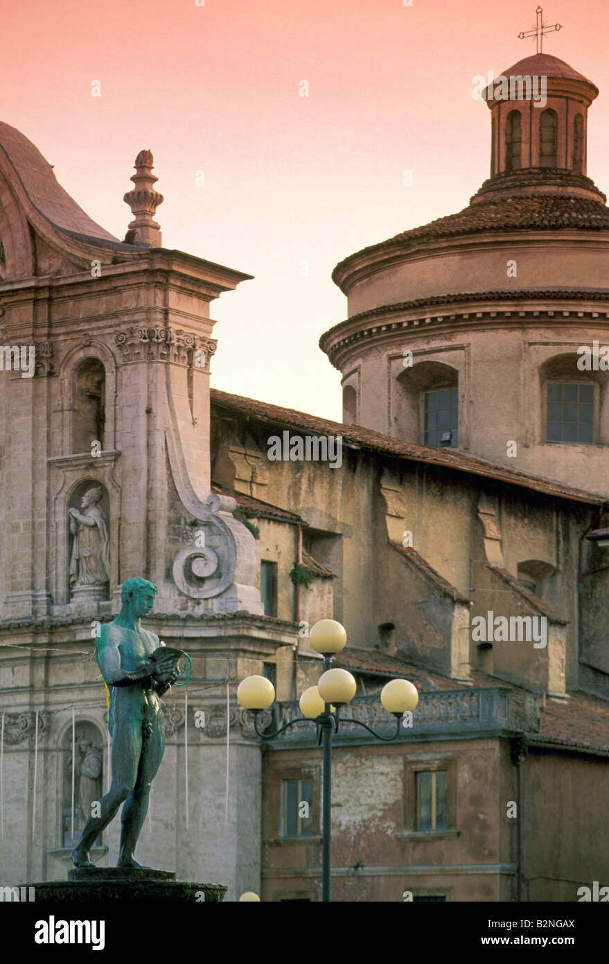 La piazza Duomo, l'Aquila, Italie Banque D'Images