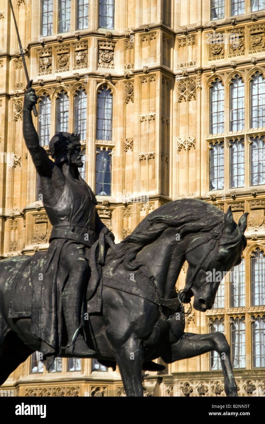 Richard Coeur de Lion, Westminster, London, UK Banque D'Images