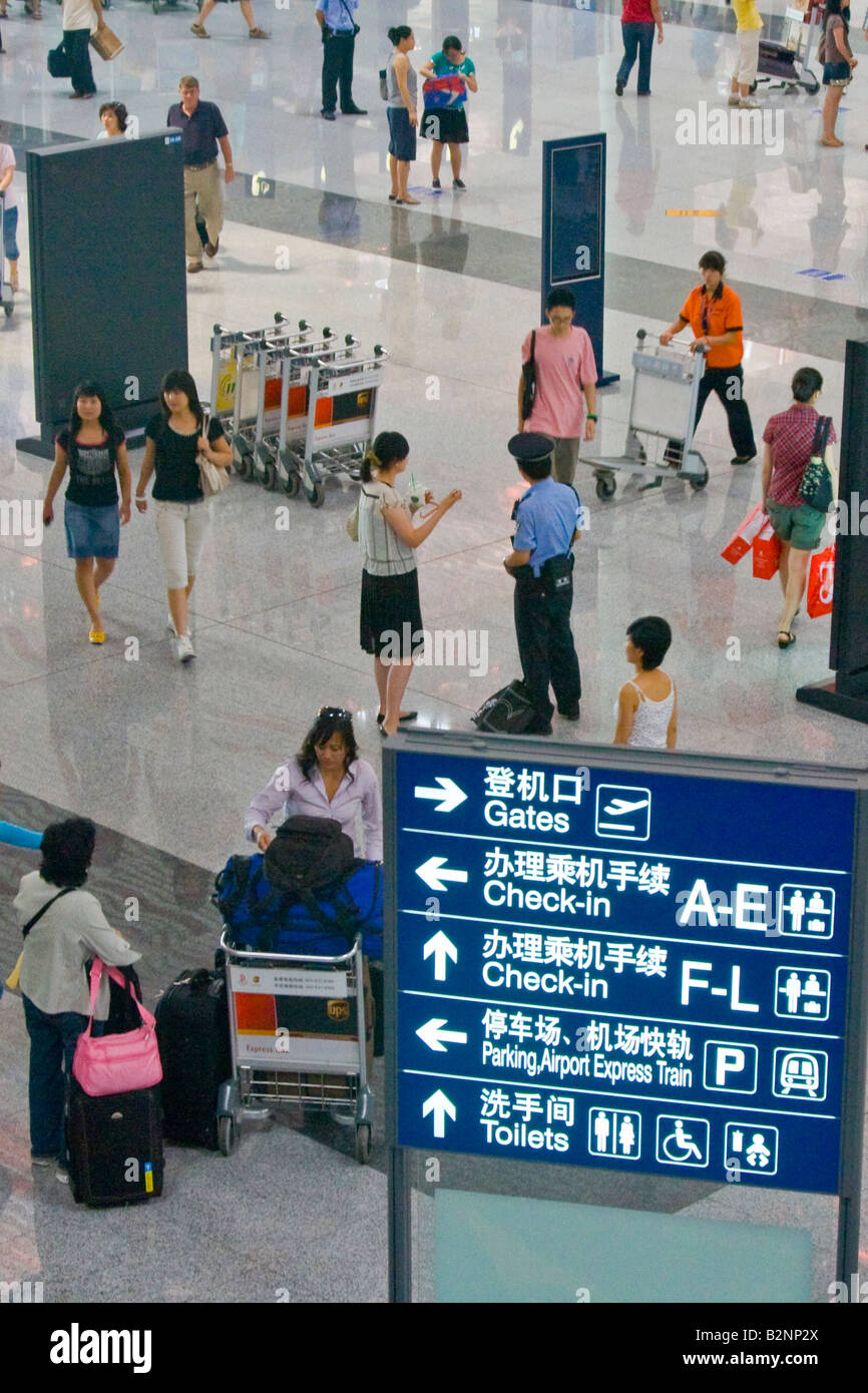 Nouveau Terminal 3 de l'Aéroport International de Pékin Banque D'Images