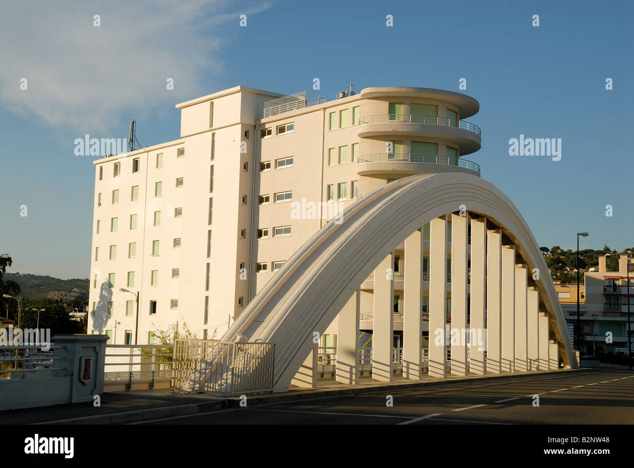L'architecture moderne à Saint Maxime, France Banque D'Images