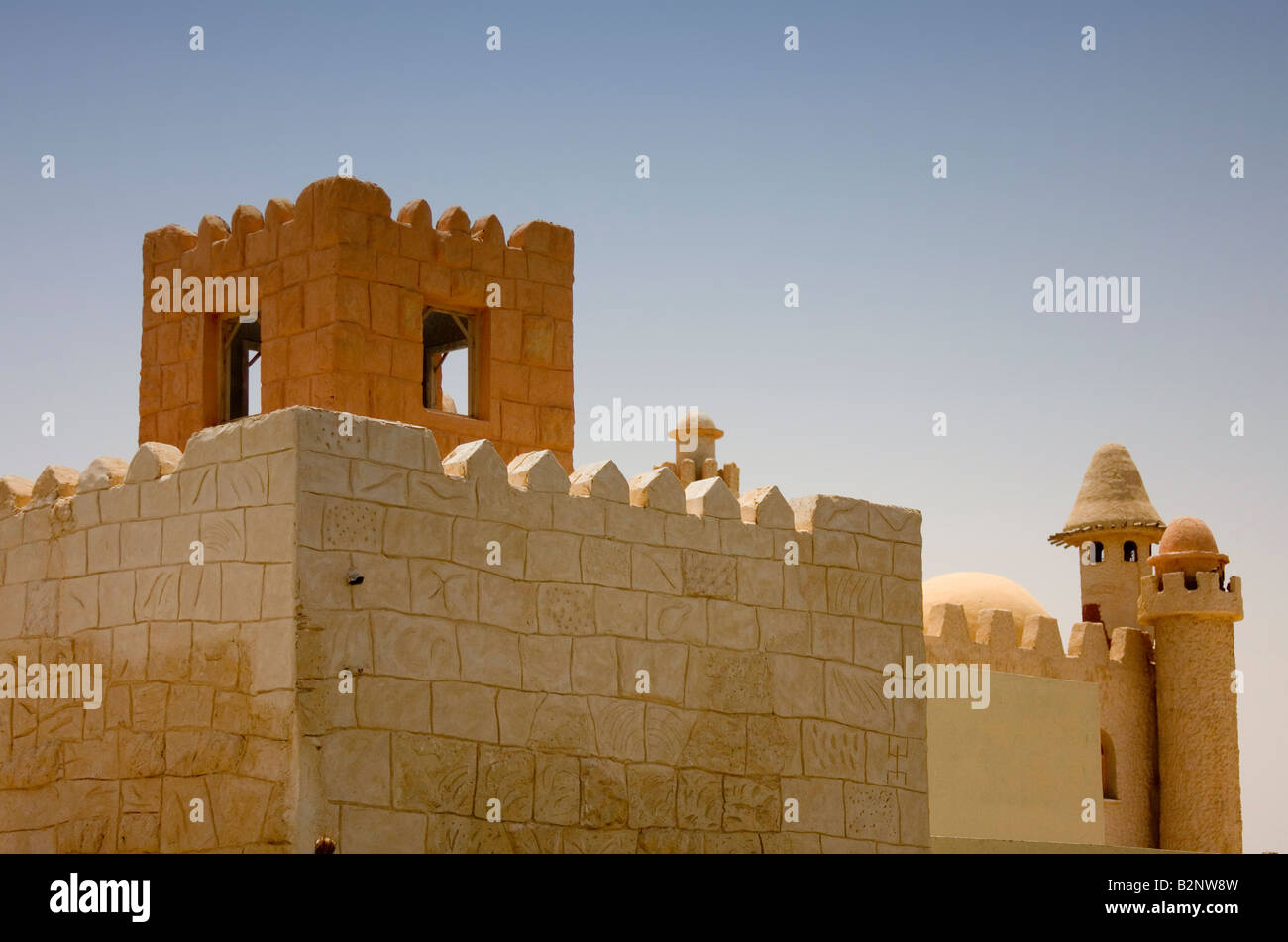 Tour du château en Afrique, Tunisie. Banque D'Images