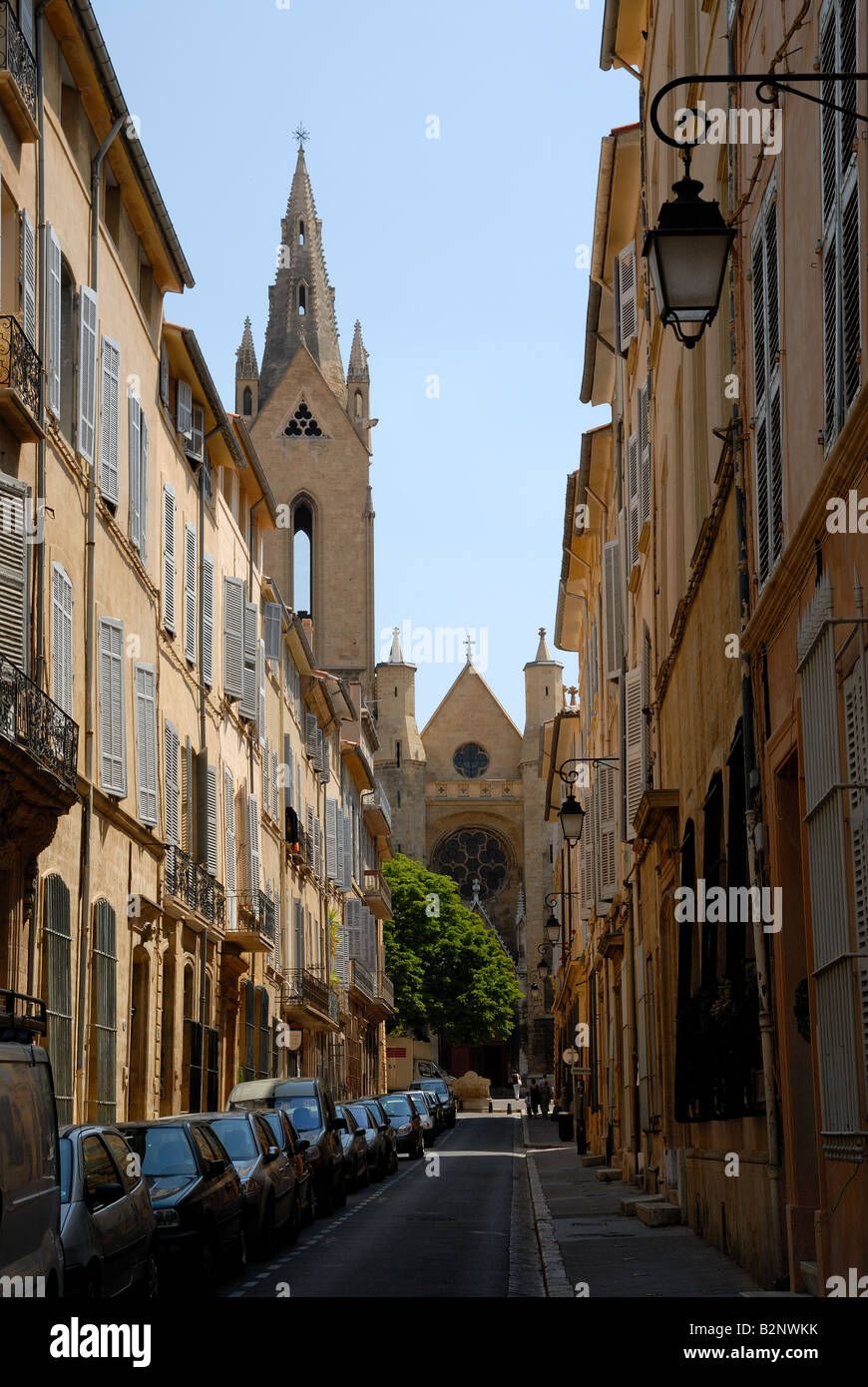 Street à Aix-en-Provence, dans le sud de la France Banque D'Images