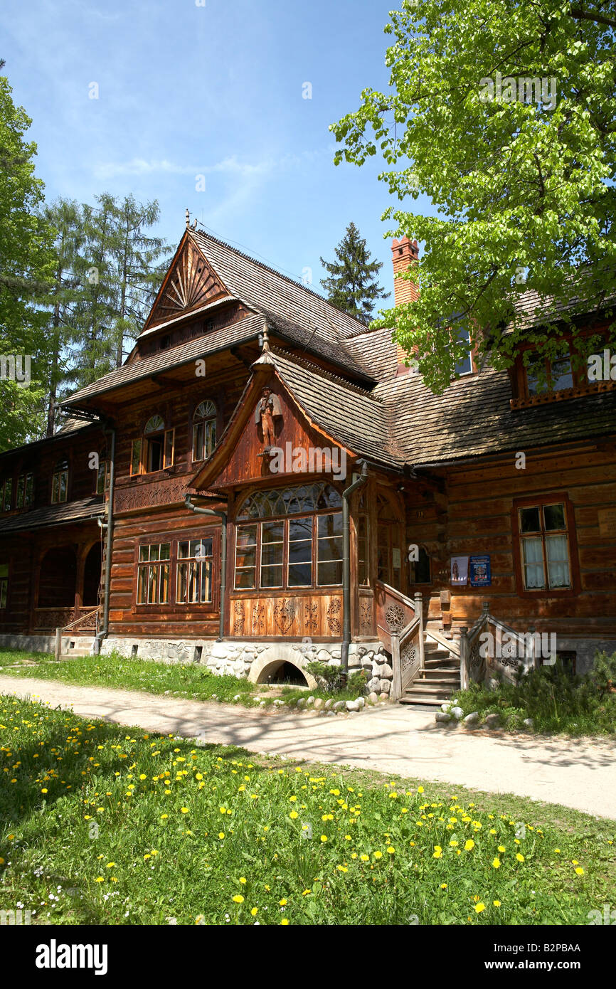 Pologne Zakopane Tatras Villa Koliba 1892 Musée de Style Zakopane Banque D'Images