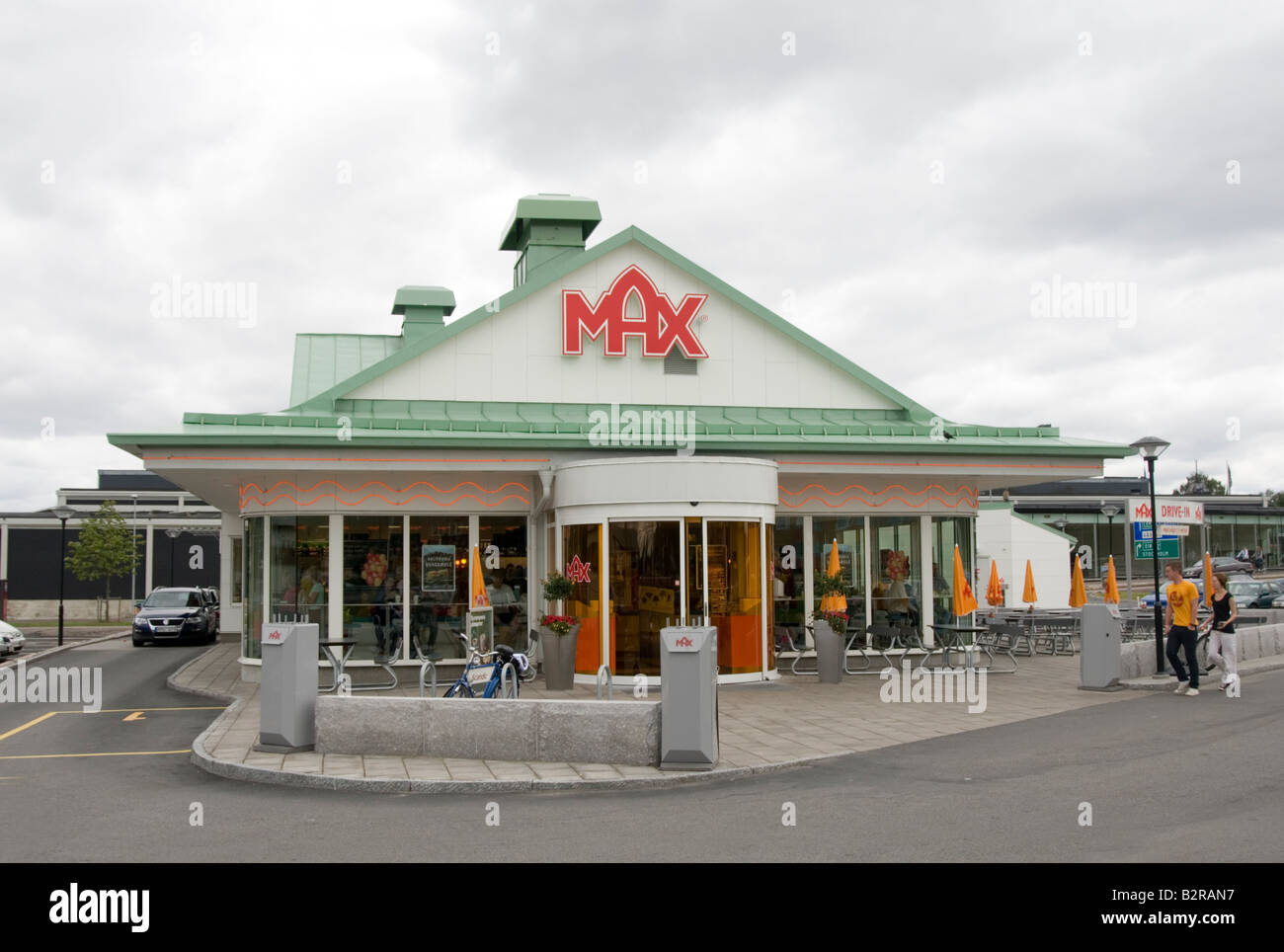Max burger fast food restaurant chaîne suédoise junk Banque D'Images