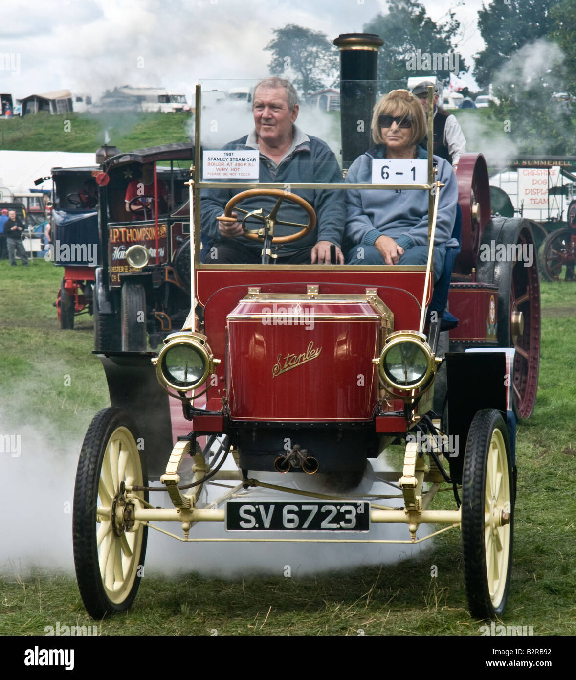 (Recevez un bon à la machine à vapeur et de Masham orgue juste Rally, North Yorkshire Banque D'Images