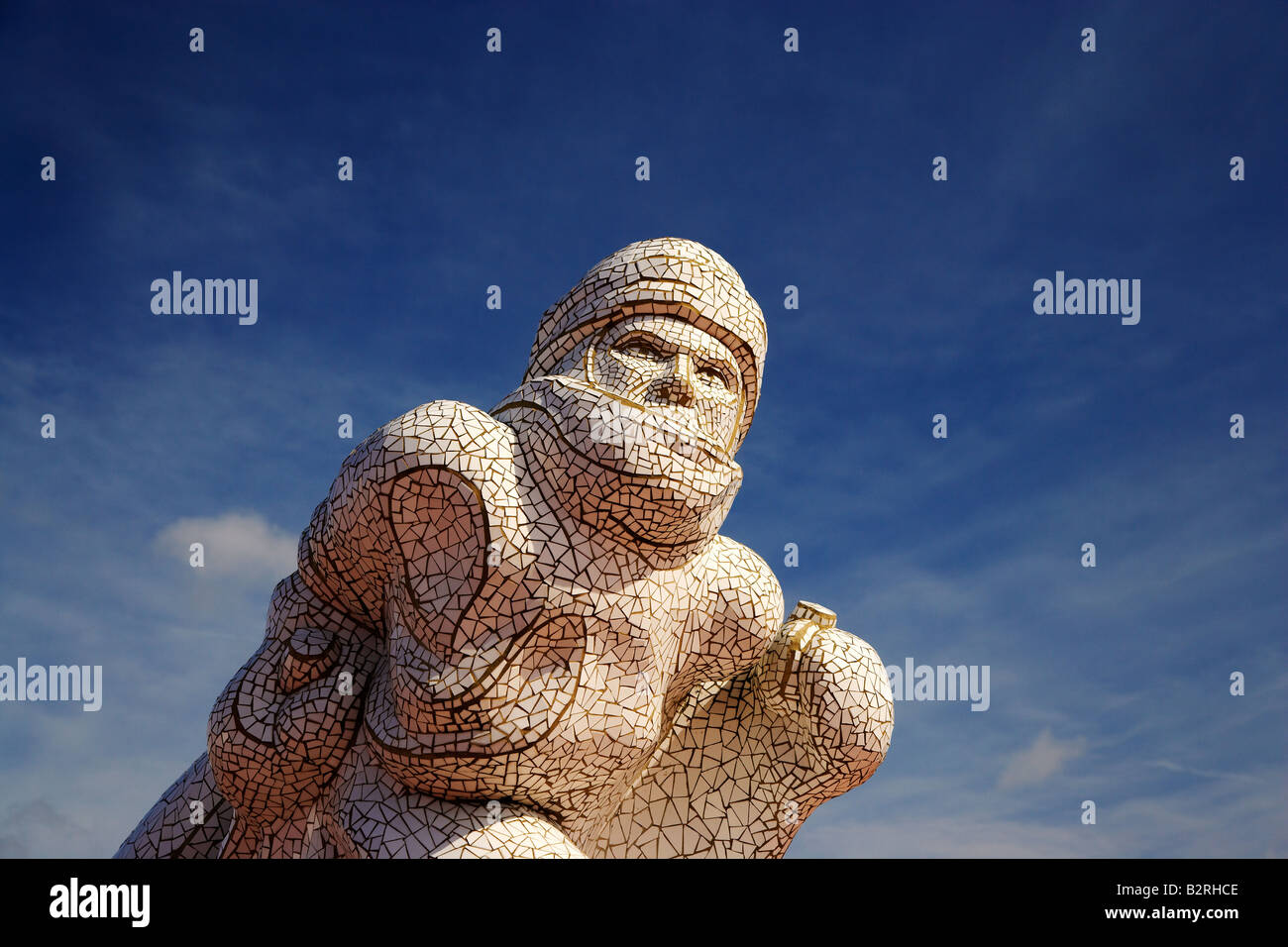 Statue de mosaïque Le Capitaine Scott dans la baie de Cardiff, Pays de Galles, Royaume-Uni Banque D'Images