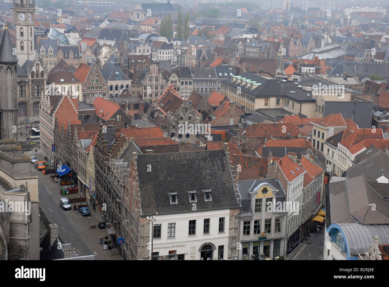Le centre de la vieille ville de Gand Belgique Banque D'Images
