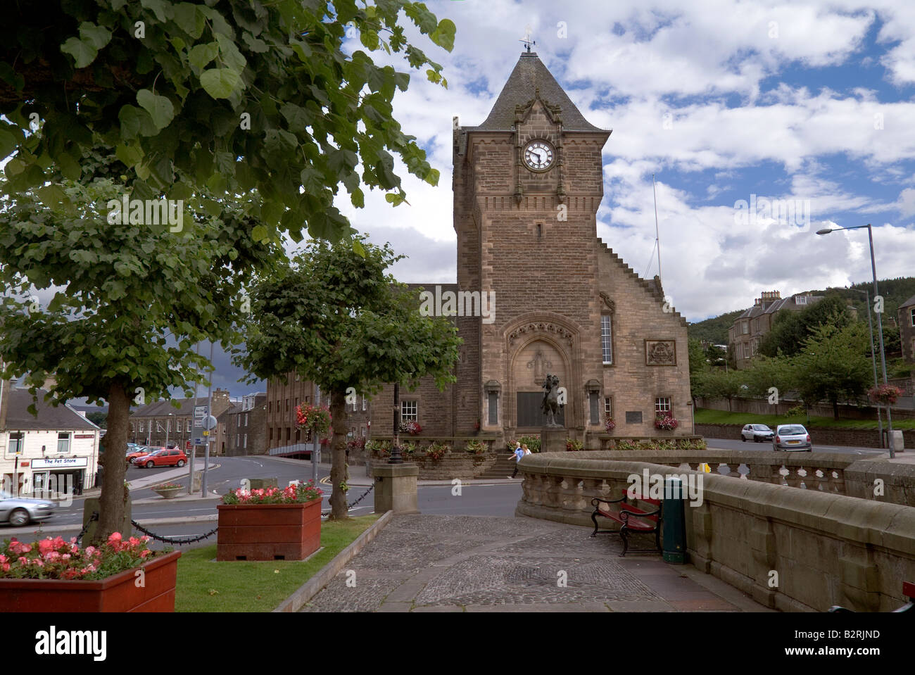 Galashiels Burgh Chambers, Galashiels, Botders écossais, UK Banque D'Images