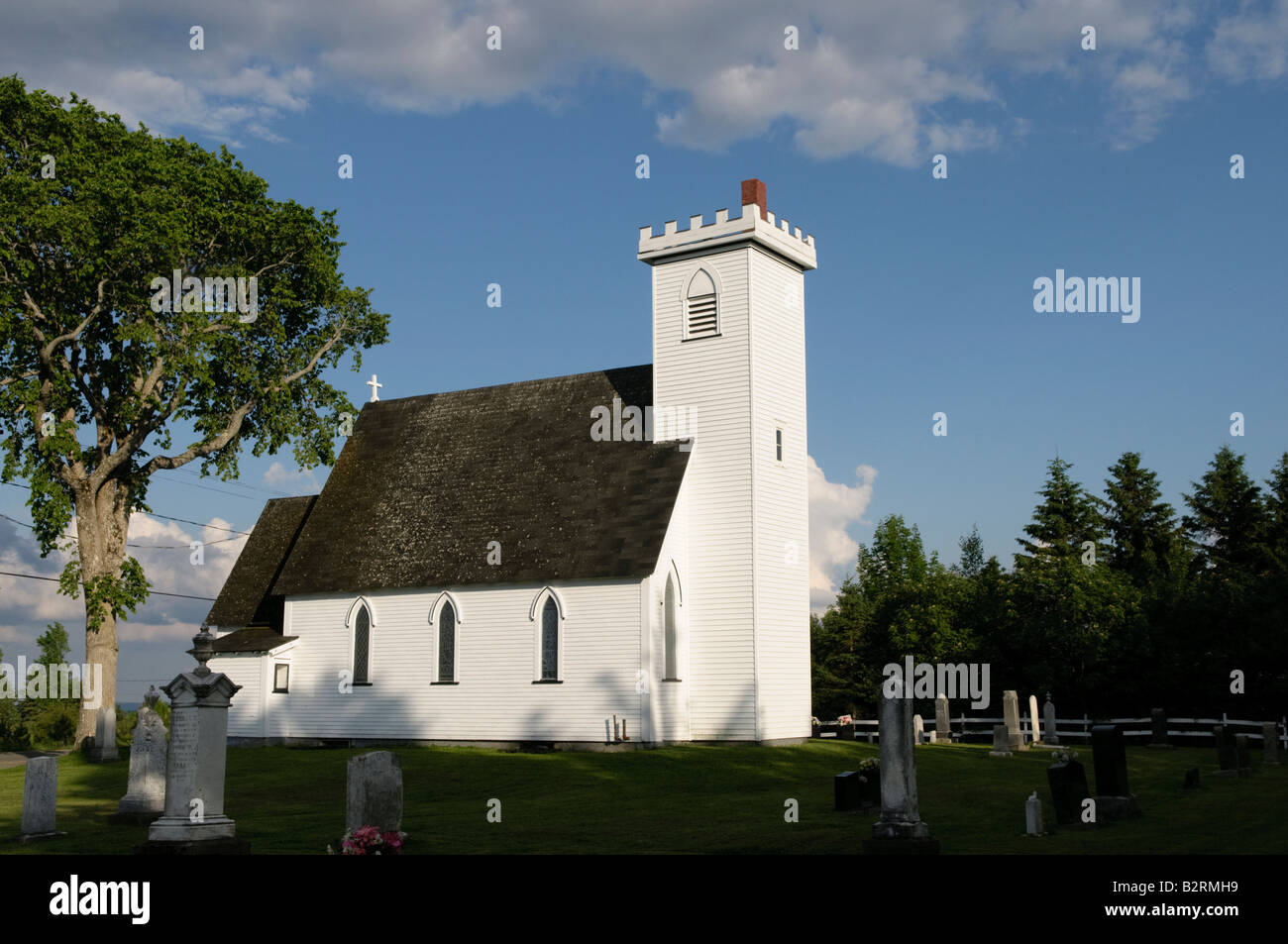 St James Anglican Church of Canada dans les régions rurales du Nouveau-Brunswick Banque D'Images